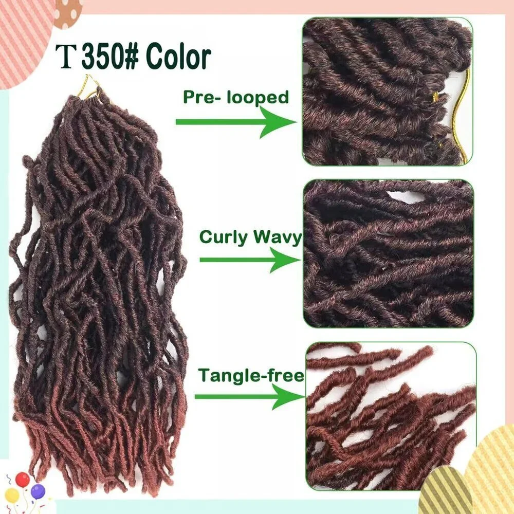 14 Inch Soft Locs Crochet Hair for Black Women, 8 Packs Faux Locs Crochet Braids